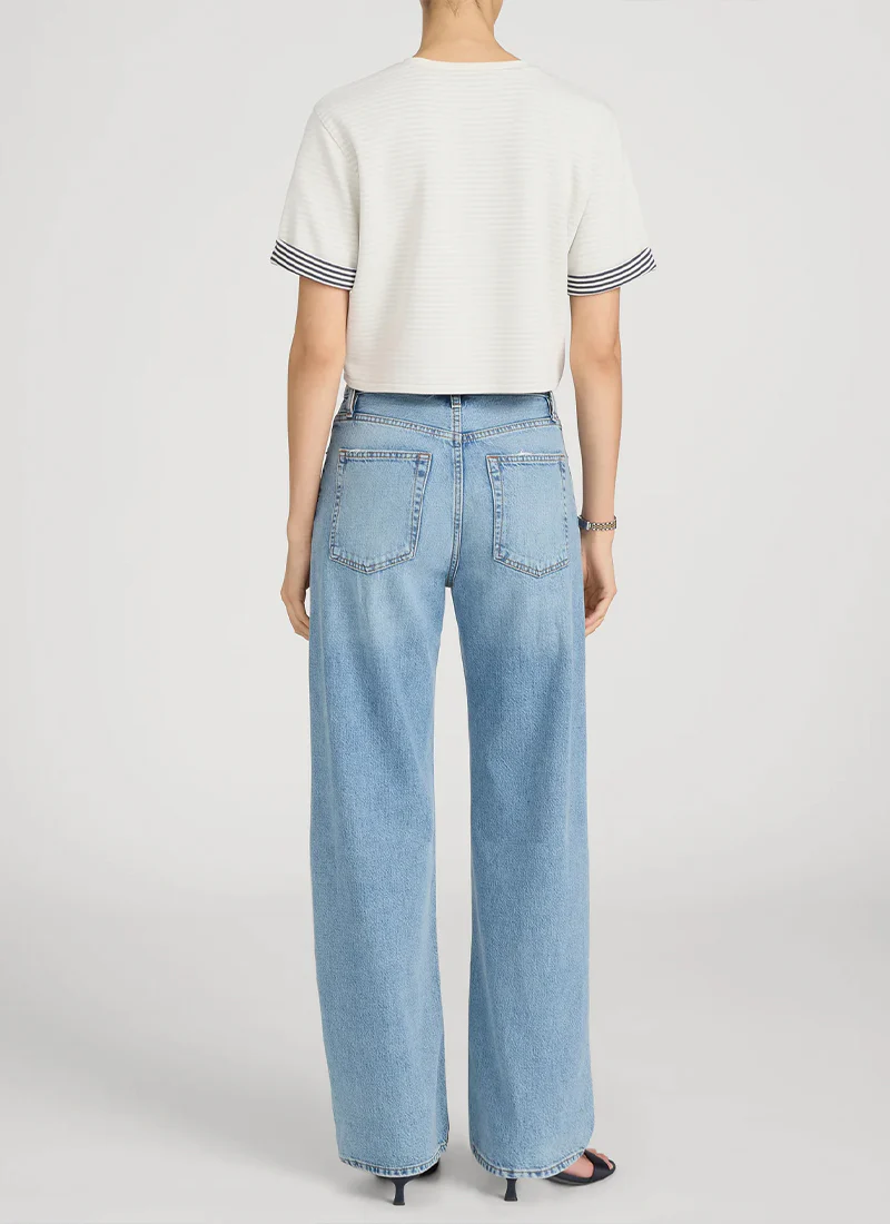 The Off Duty Drawstring Bow Wide Leg Jeans - Image 2
