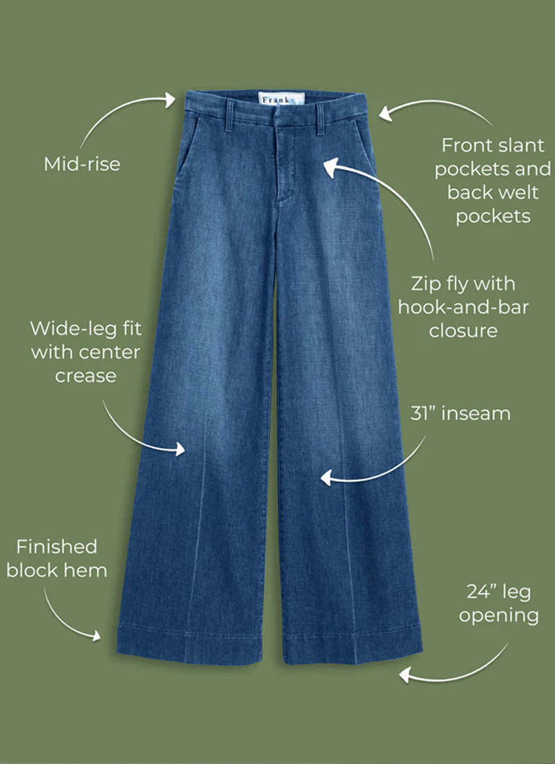 West Village Italian Wide Leg Jeans - Image 5