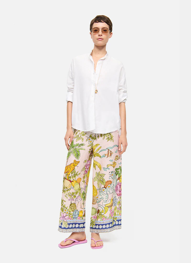 Candice Plain Linen Pants - Image 2