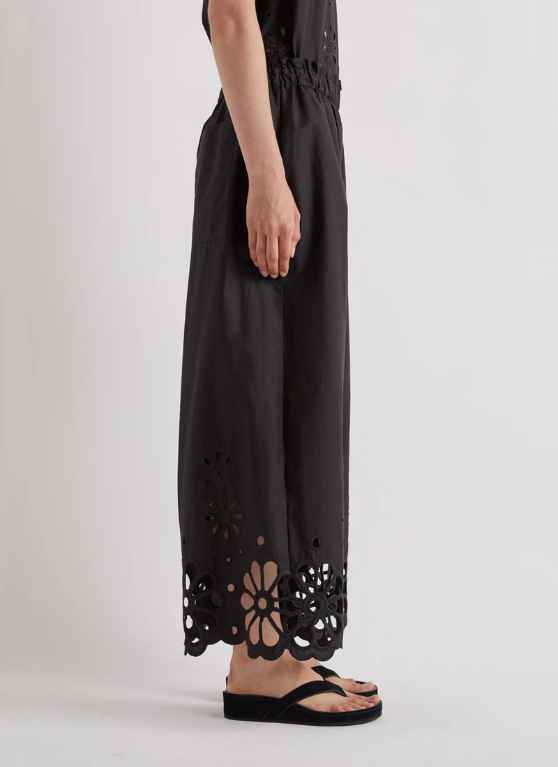 Eyelet Cropped Pull On Pant - Image 3