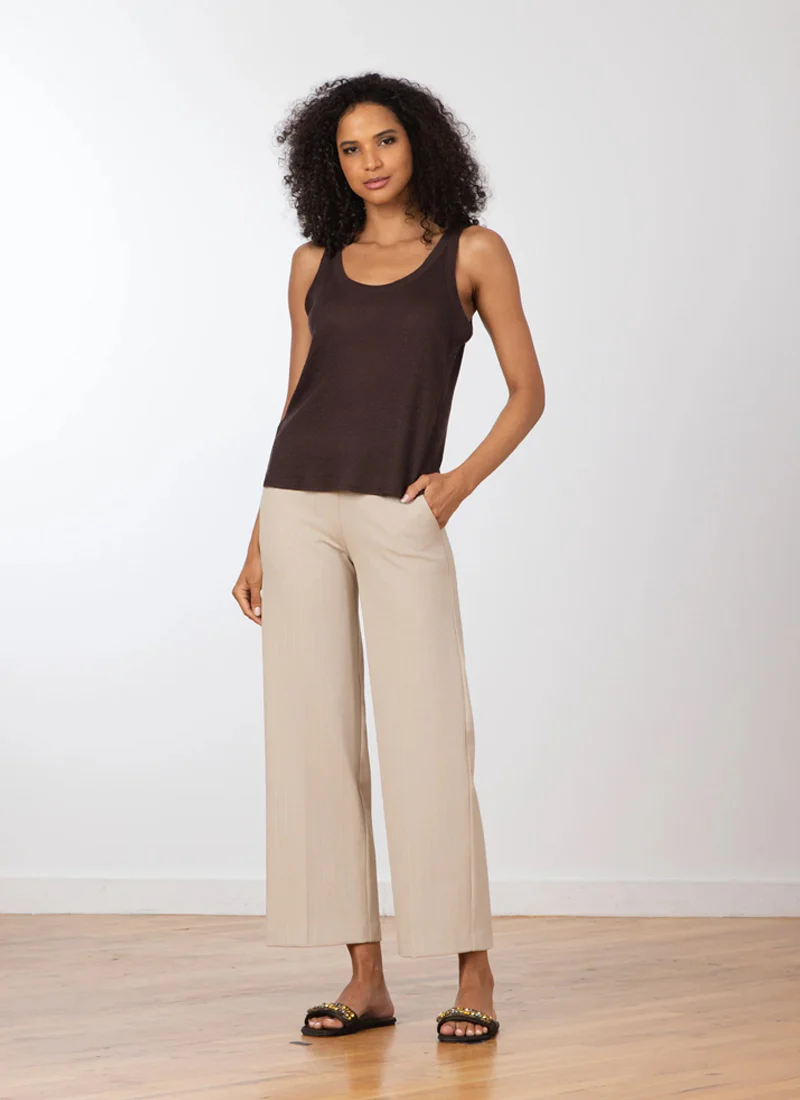 Grace Pinstripe Wide Leg Ankle Pant - Image 5