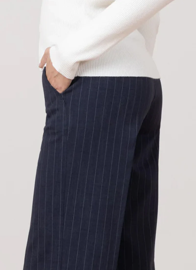 Grace Pinstripe Wide Leg Ankle Pant - Image 4
