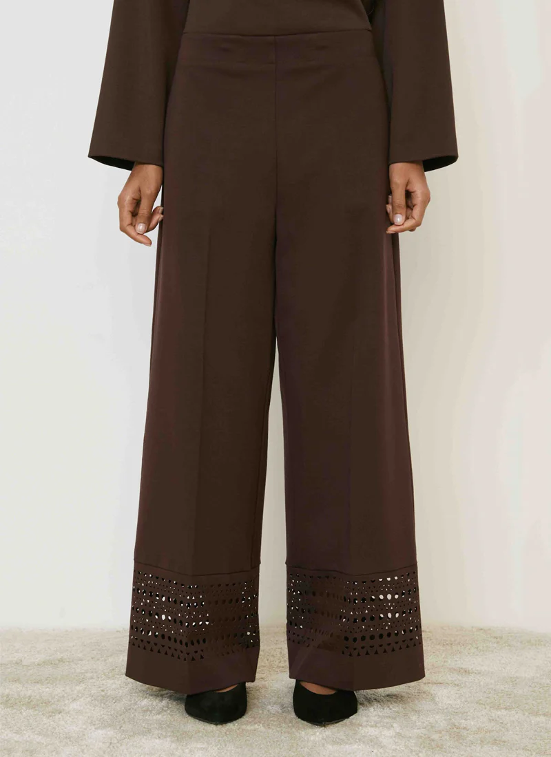 Laser Cut Hem Pant
