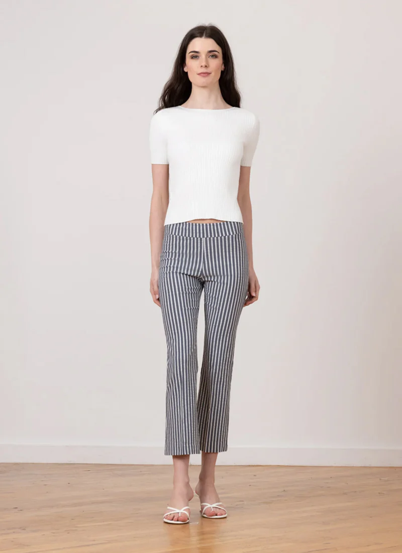 Leo Bistro Stripe Crop Flare Pant - Image 4