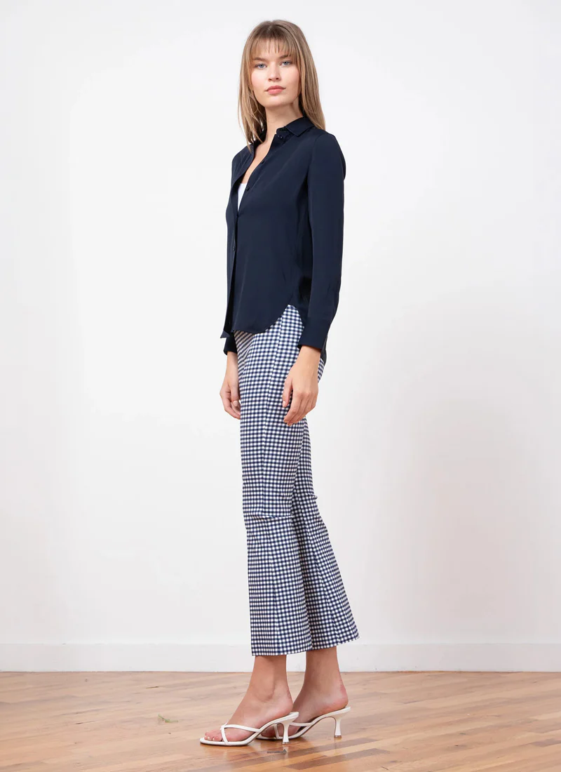 Leo Gingham Crop Flare Pants - Image 4