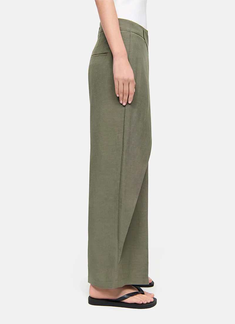 Anais Crop Linen Cross Front Pant - Image 3