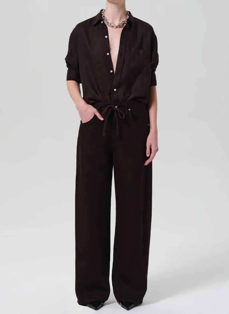 Brynn Drawstring Linen Trouser - Image 3