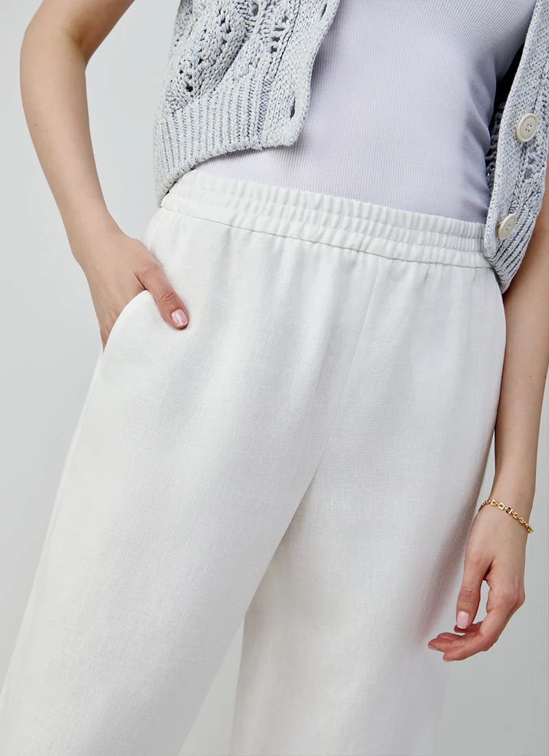 Wide Leg Linen Pants - Image 3