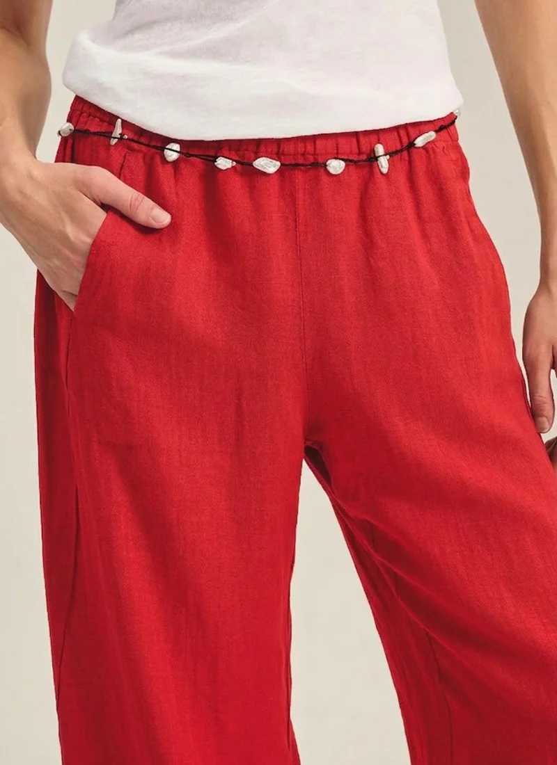 Lola Woven Linen Pants - Image 3