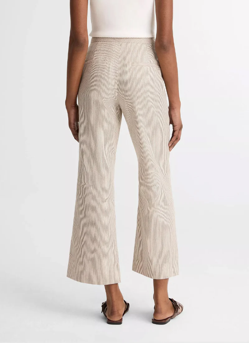 Low Rise Ticking Striped Crop Flare Trouser - Image 2