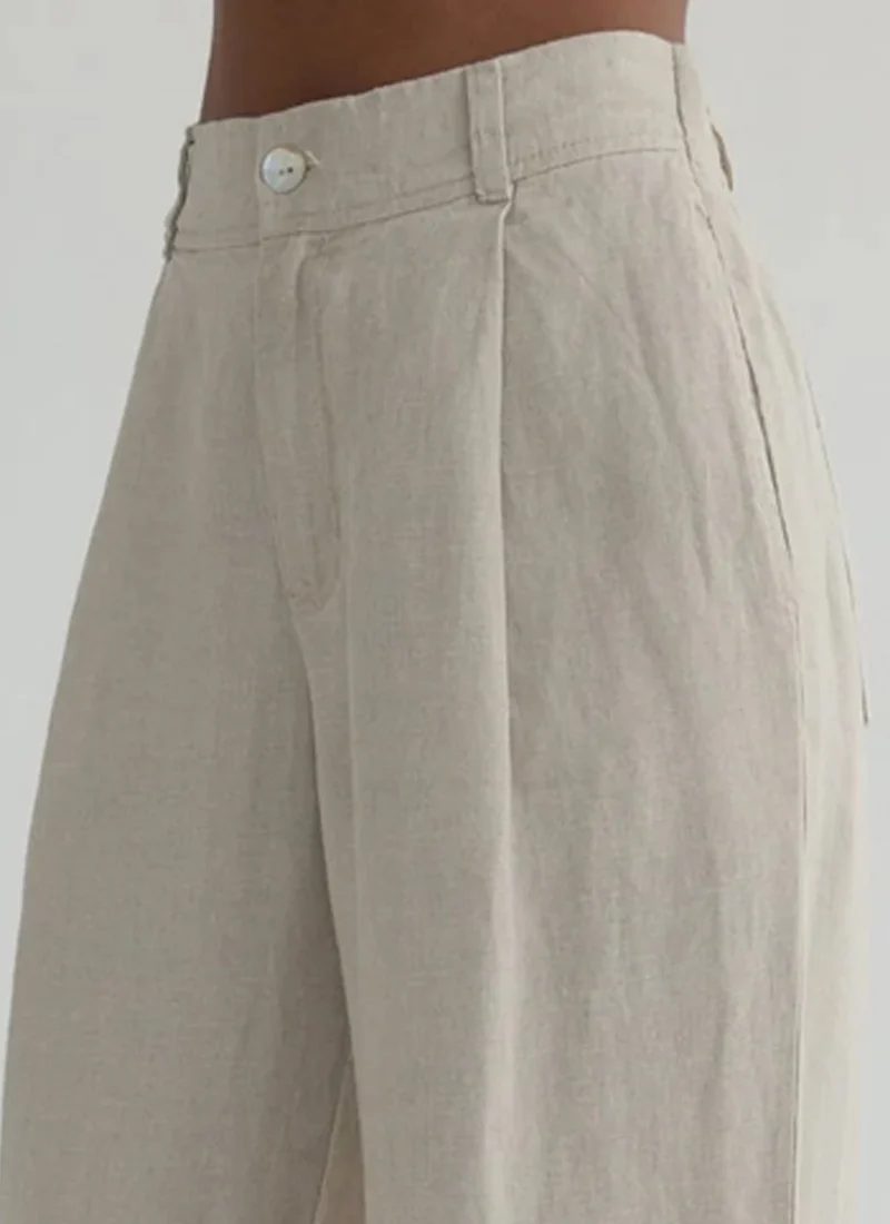 Pleated Wide Leg Ankle Pant - Image 4