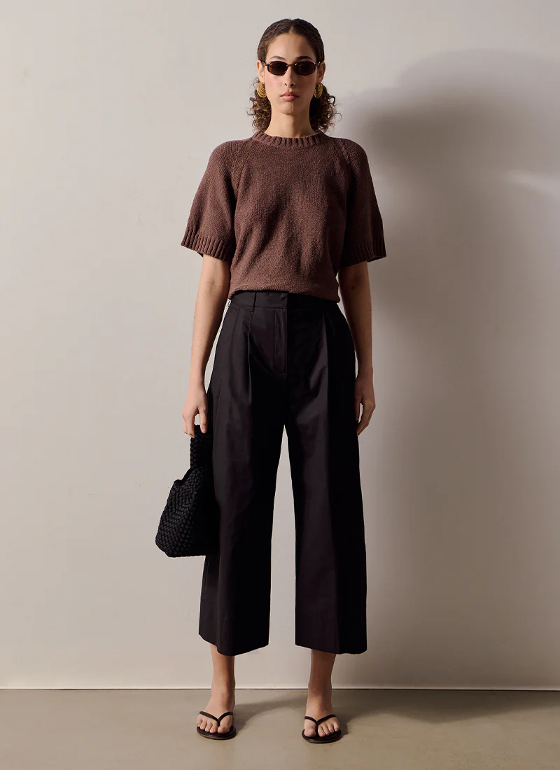 Tenerife Wide Leg Pleated Crop Pant - Image 4
