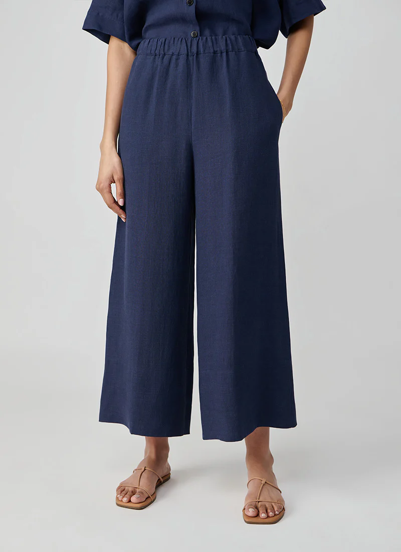 Tropea Wide Leg Linen Pant