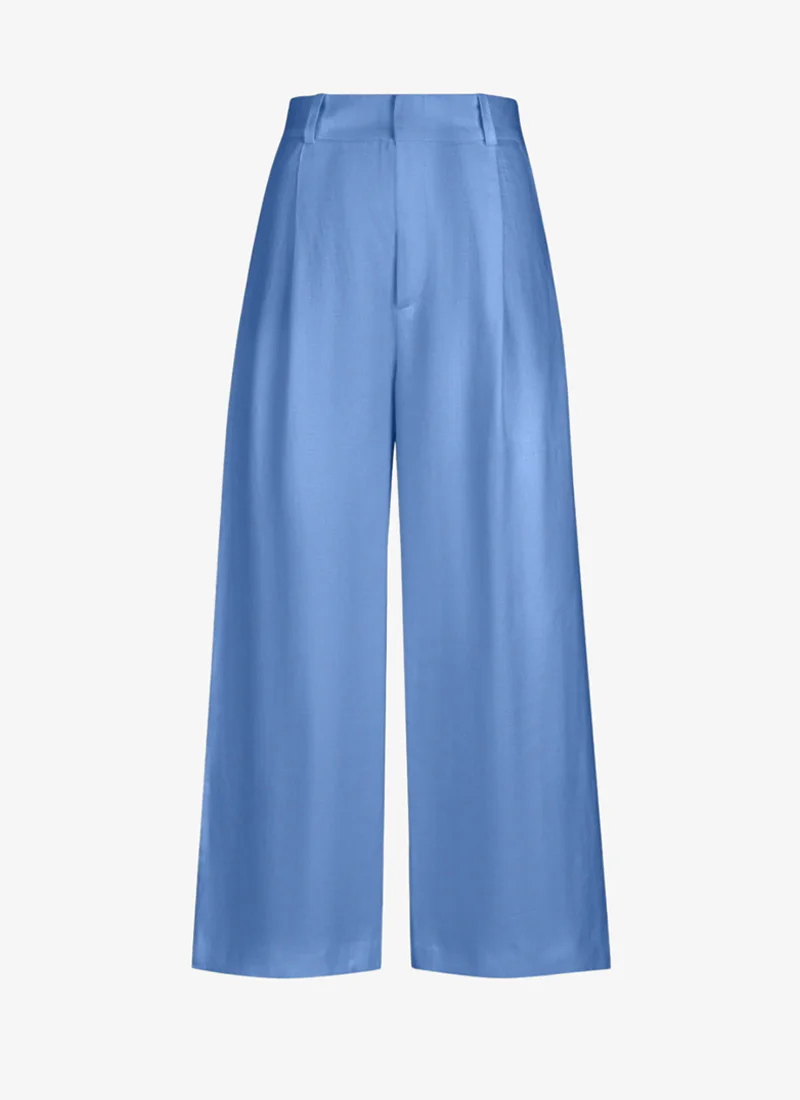 Linen Cropped Pleated Trouser - Image 7