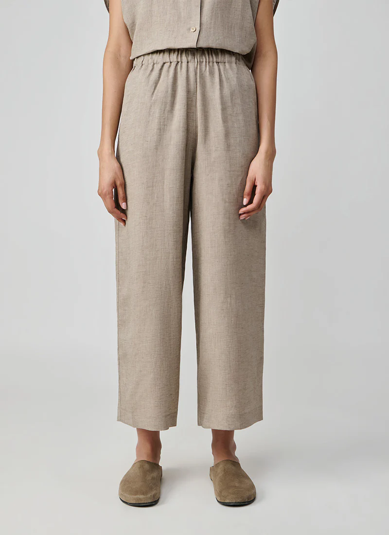Linen Pull On Trousers