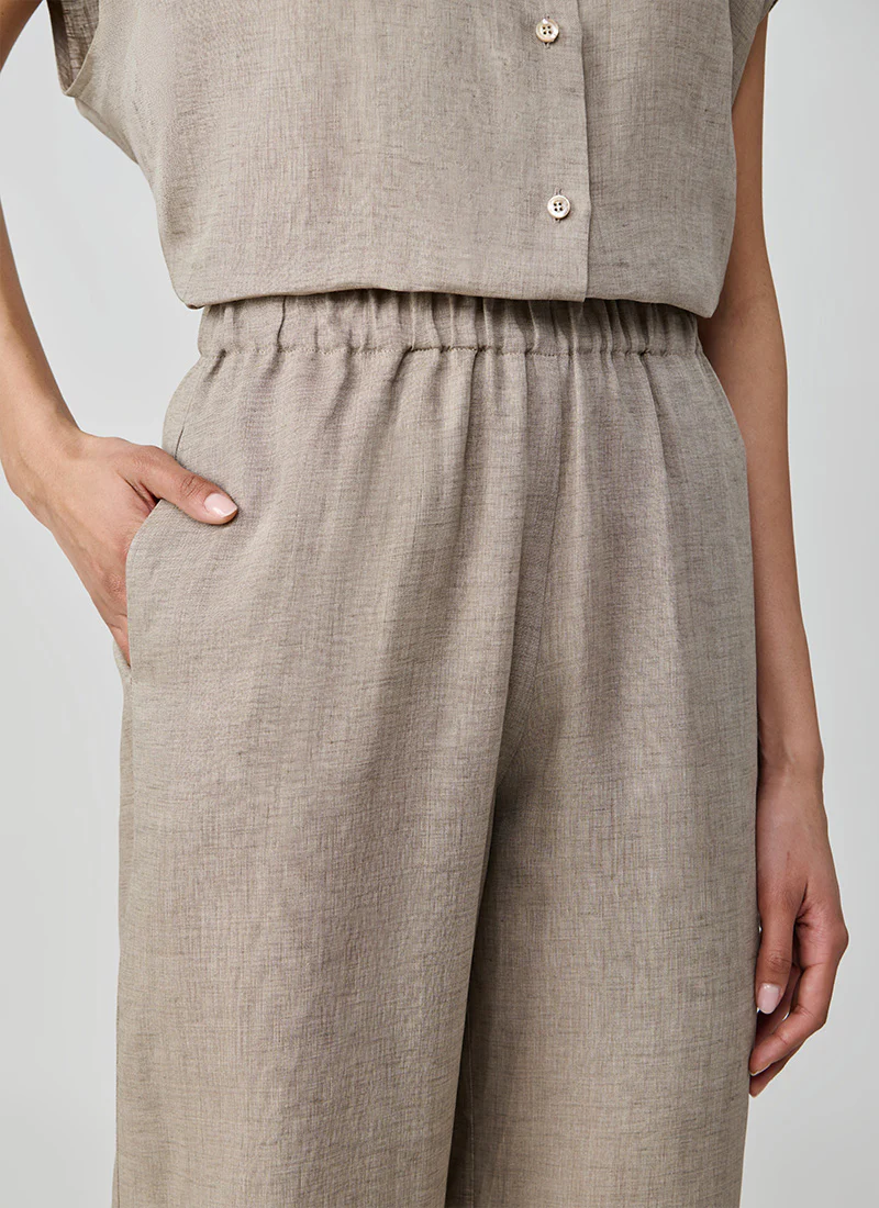 Linen Pull On Trousers - Image 2