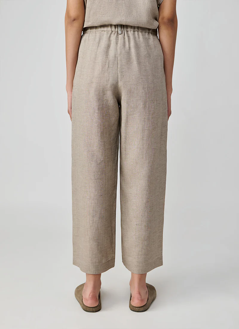 Linen Pull On Trousers - Image 3