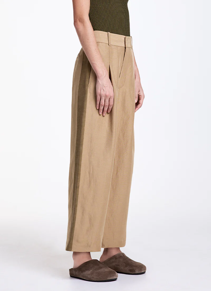 Tux Stripe Crop Pleated Trouser - Image 2