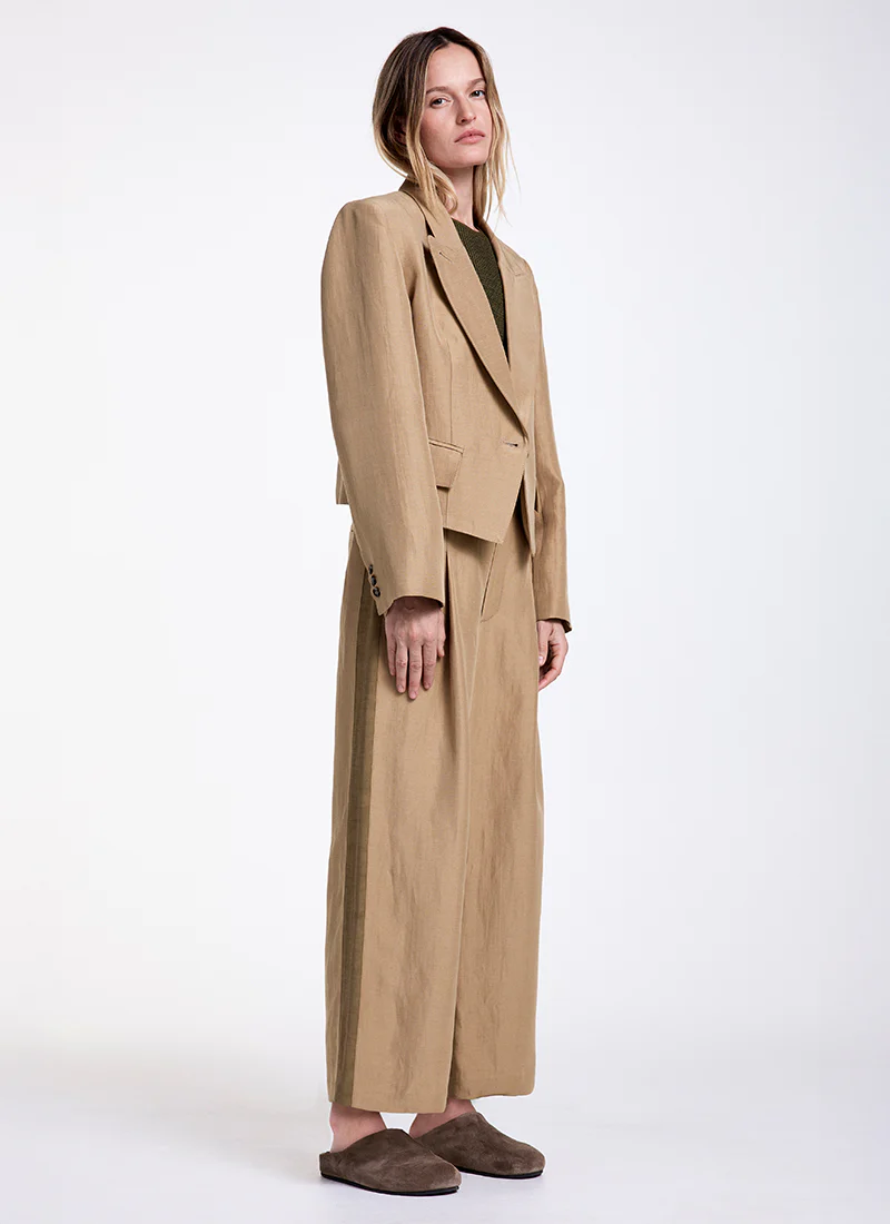 Tux Stripe Crop Pleated Trouser - Image 4