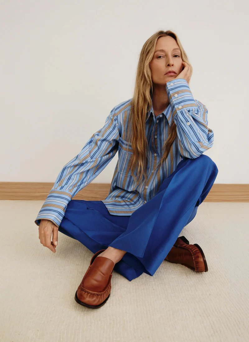 Wide Leg Pintuck Trouser - Image 6