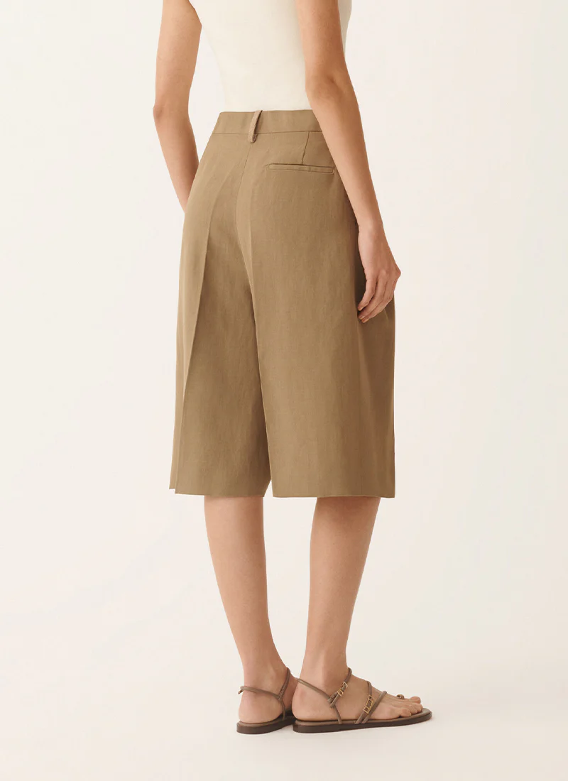 Viscose Double Pleated Shorts - Image 3