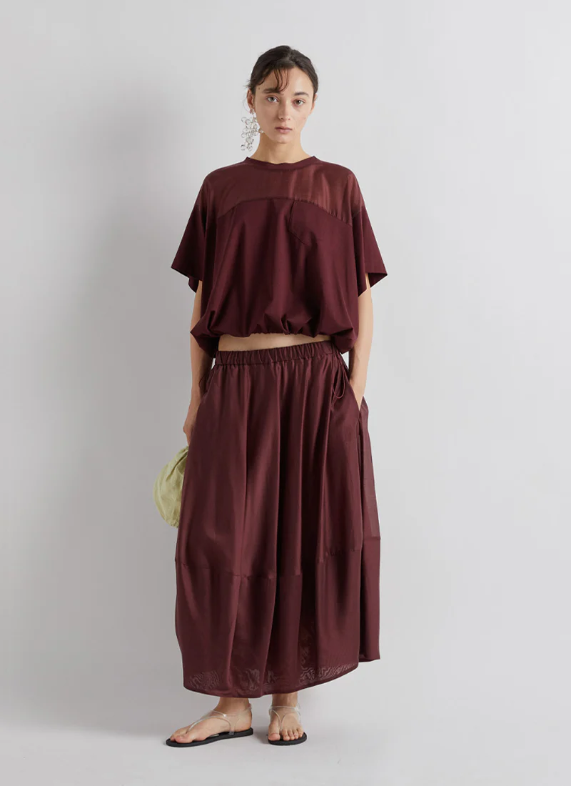 Draped Pull On Maxi Skirt - Image 4