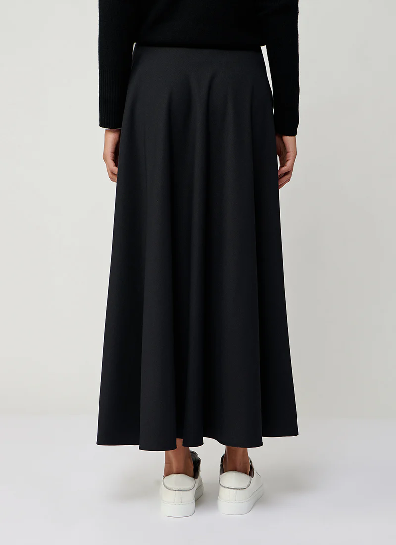 Matte Crepe Satin Skirt - Image 2