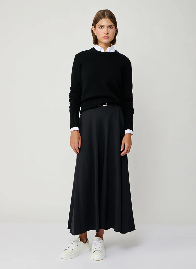Matte Crepe Satin Skirt - Image 4