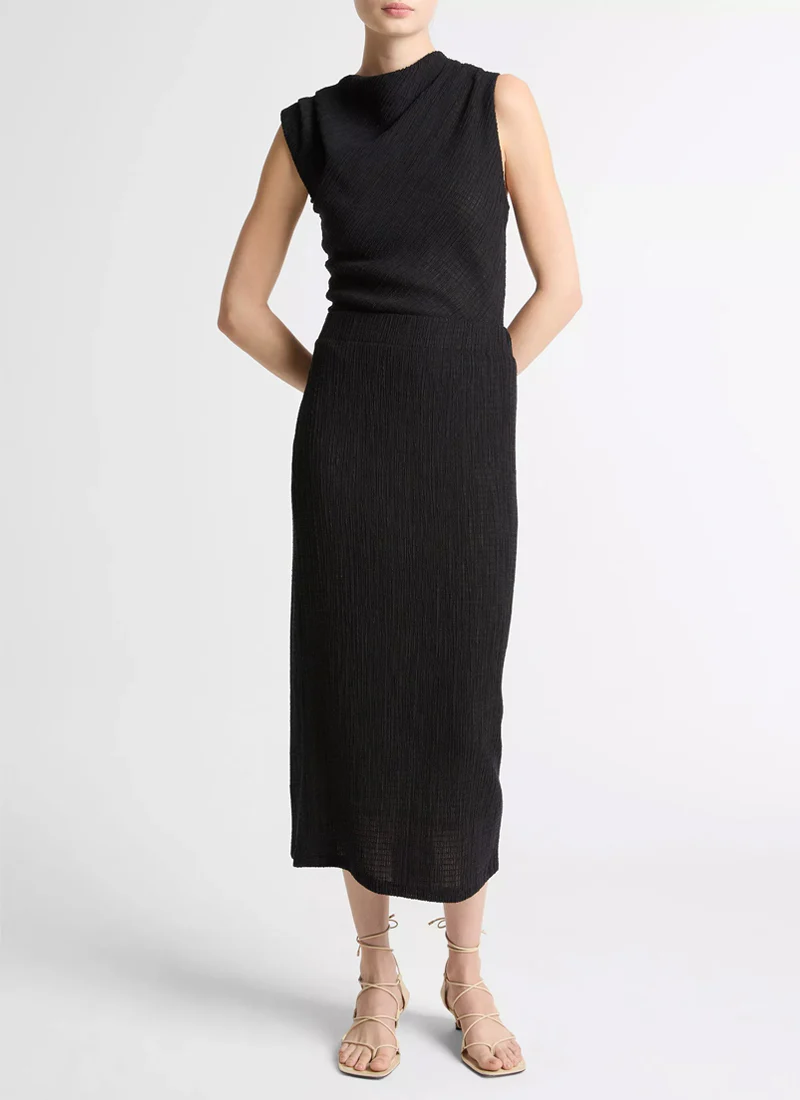 Shadow Grid Midi Skirt - Image 4