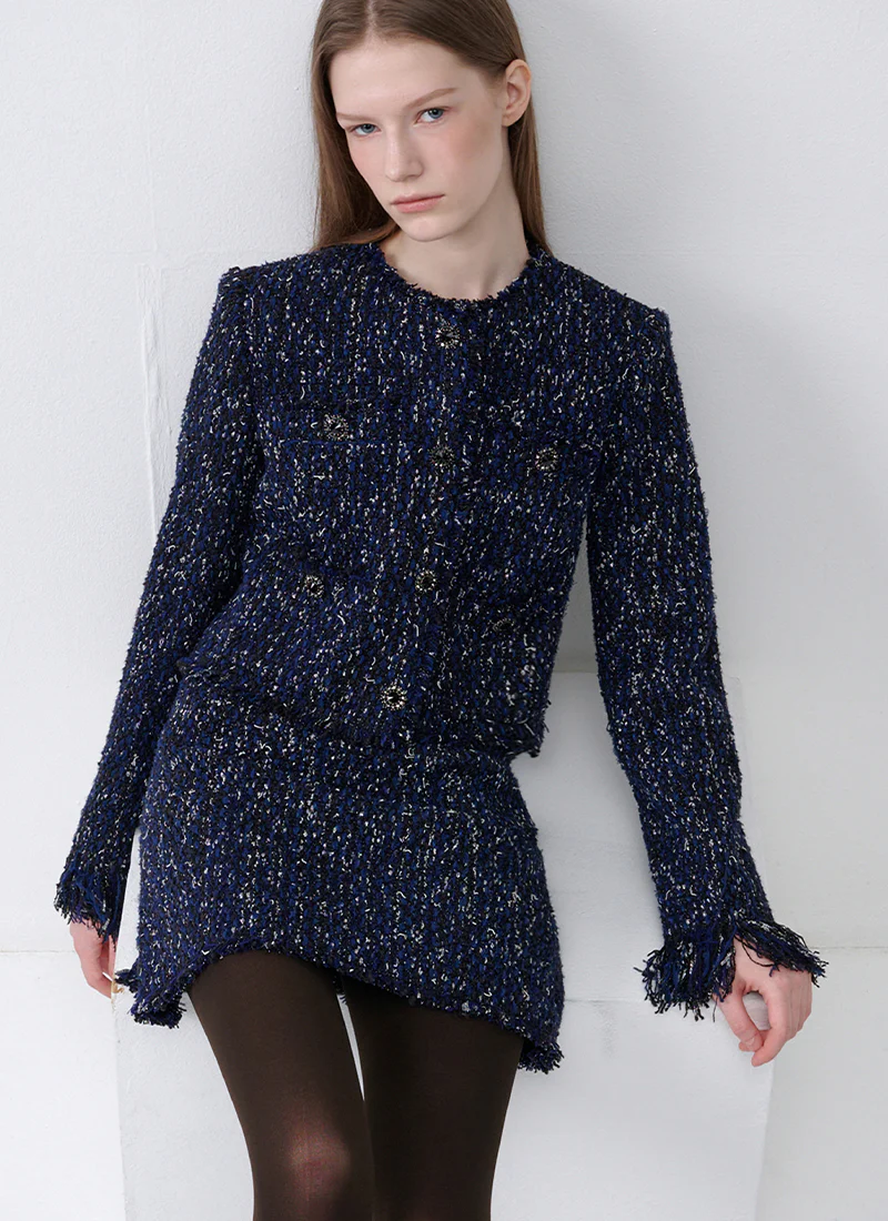 Tweed Knit Mini Skirt - Image 4