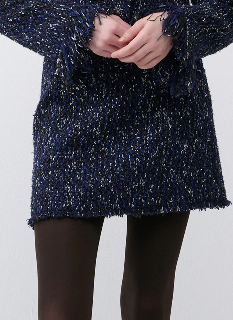 Tweed Knit Mini Skirt - Image 5
