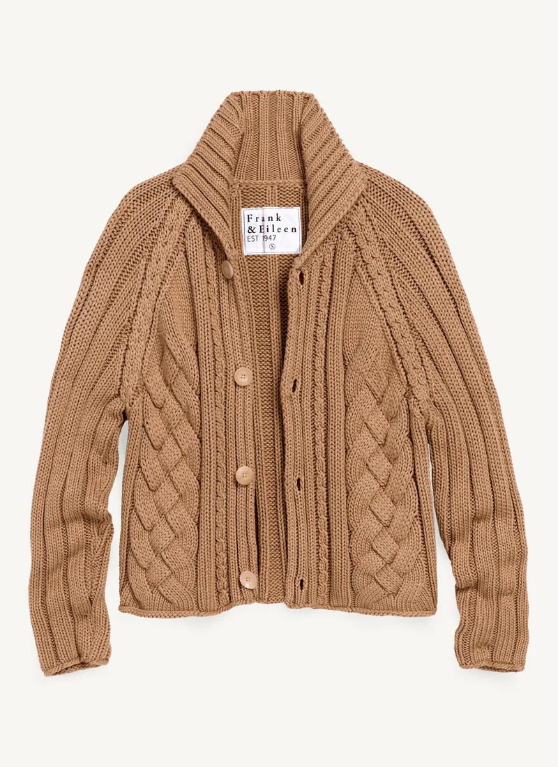 Mini Cotswolds Cropped Cable Knit Cardigan - Image 8