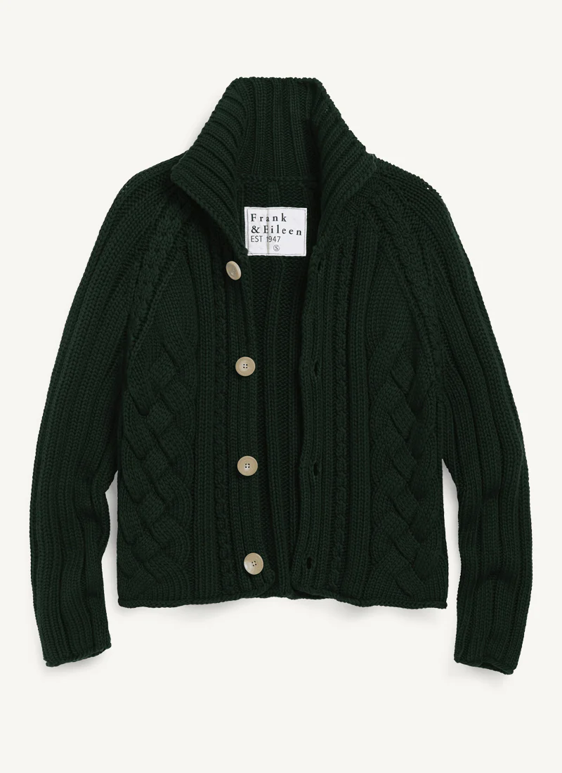 Mini Cotswolds Cropped Cable Knit Cardigan - Image 7