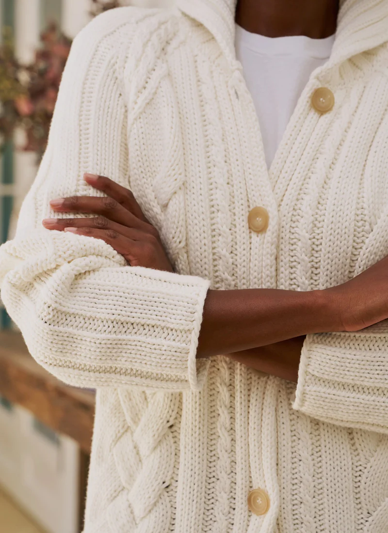 Cotswolds Cable Knit Cardigan - Image 3