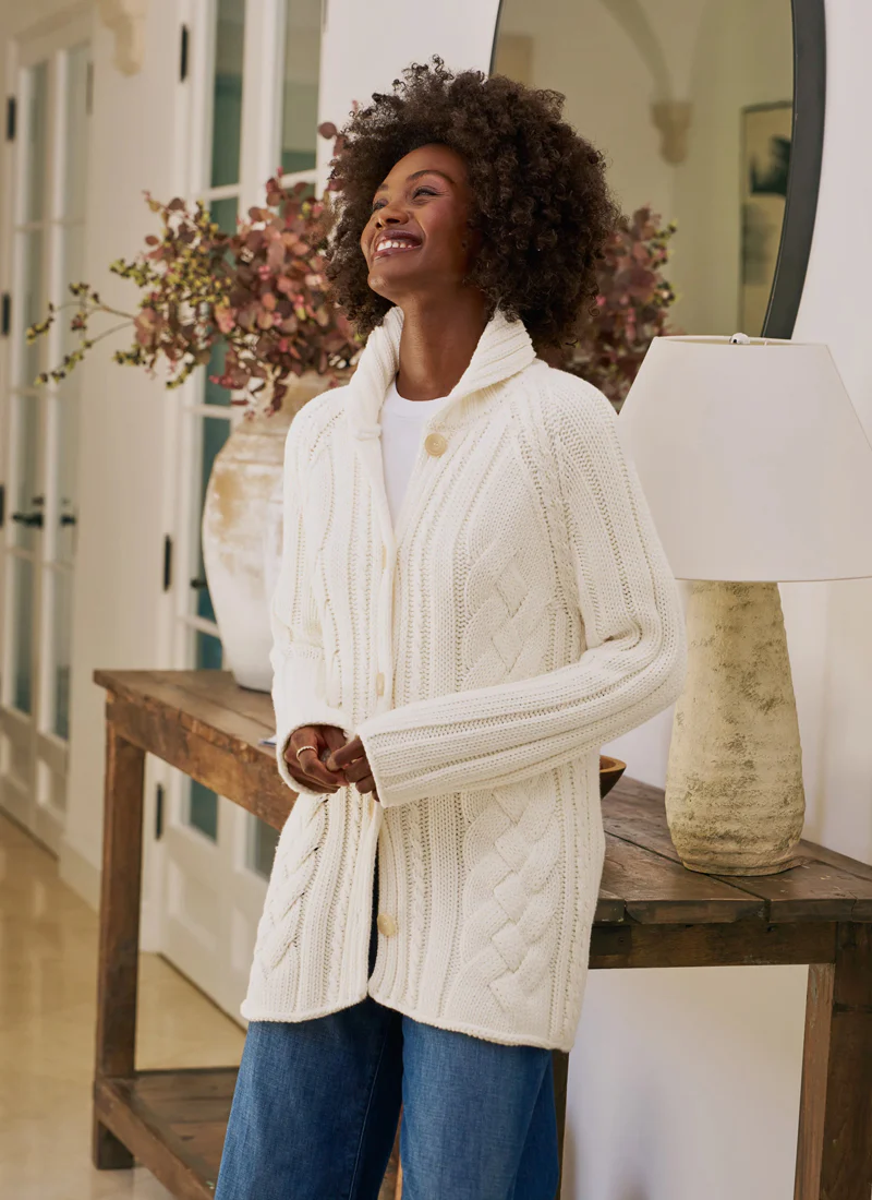 Cotswolds Cable Knit Cardigan - Image 4