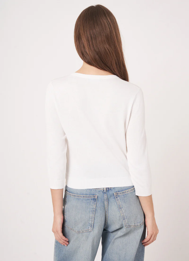 Cotton Mix Knitted Cardigan - Image 2