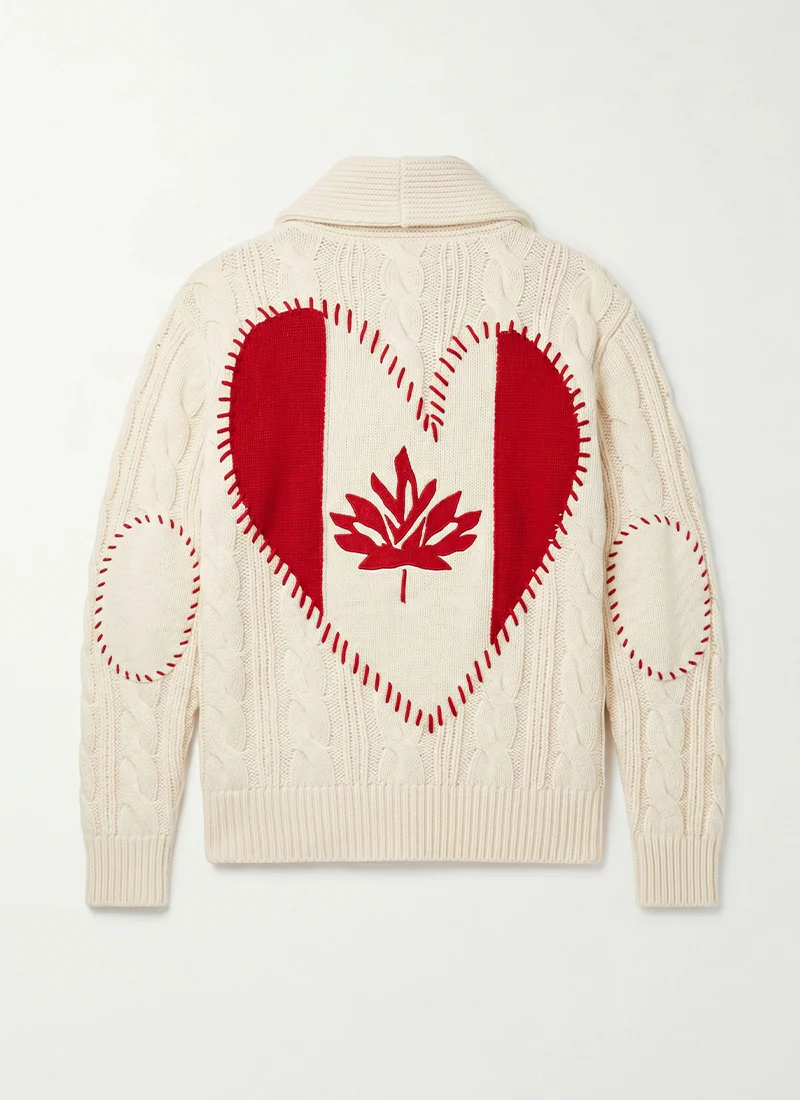 Helen Shawl Canadian Flag Cardigan - Image 4