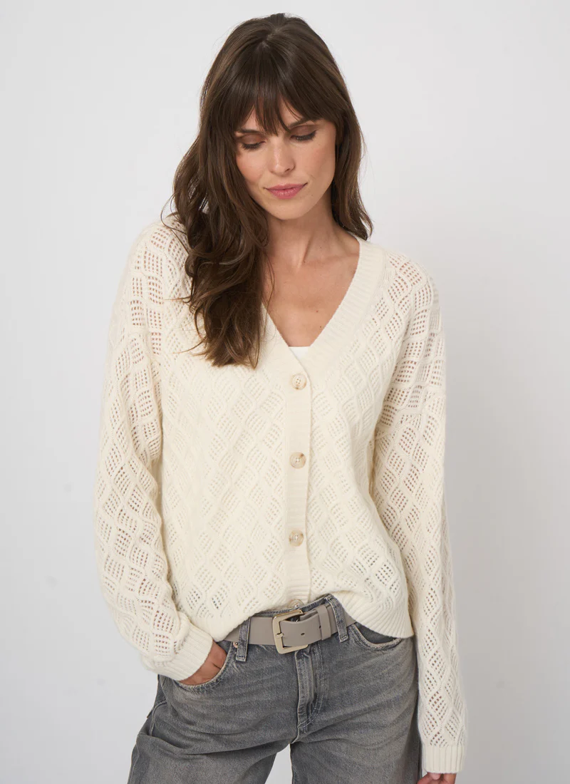 Cashmere Diamond Cardigan - Image 4