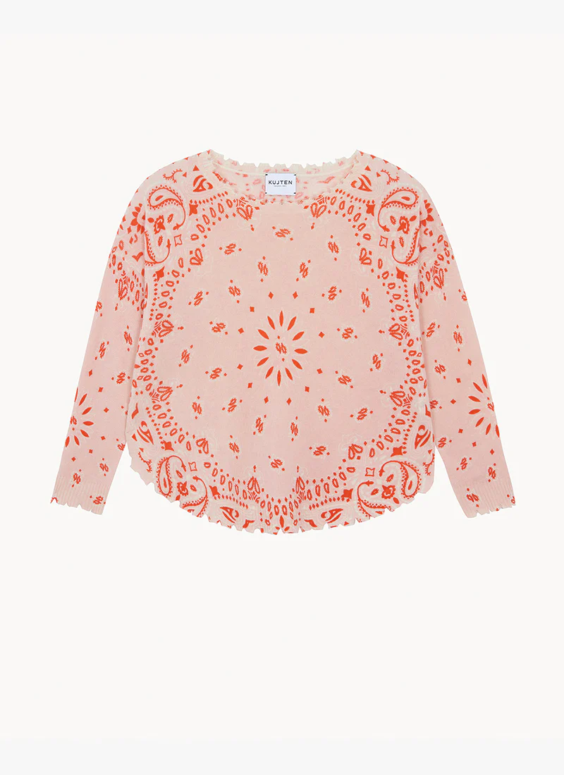 Mela Bicolour Bandana Cashmere Sweater - Image 4