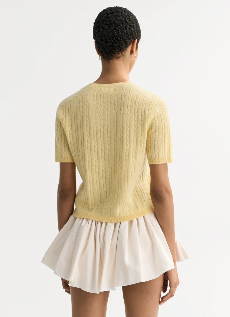 Cable Knit Cashmere Top - Image 2