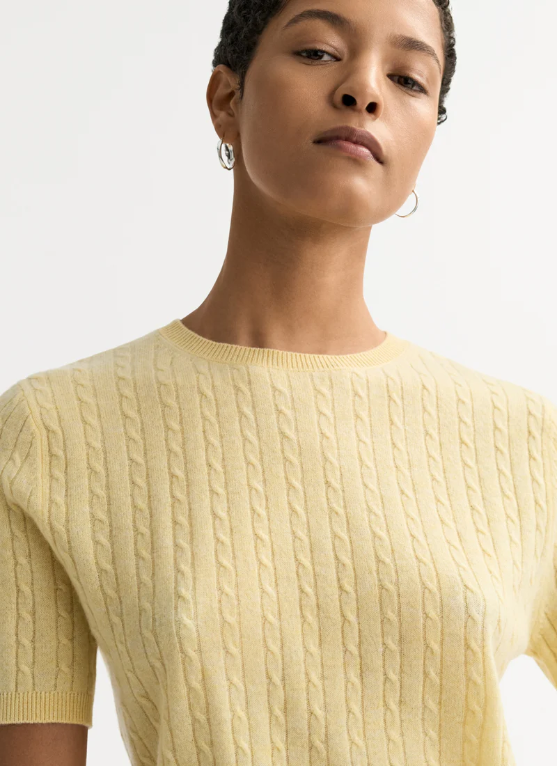 Cable Knit Cashmere Top - Image 3