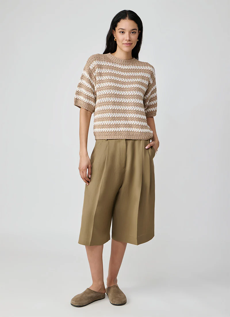 Cotton Boucle Striped Sweater - Image 5
