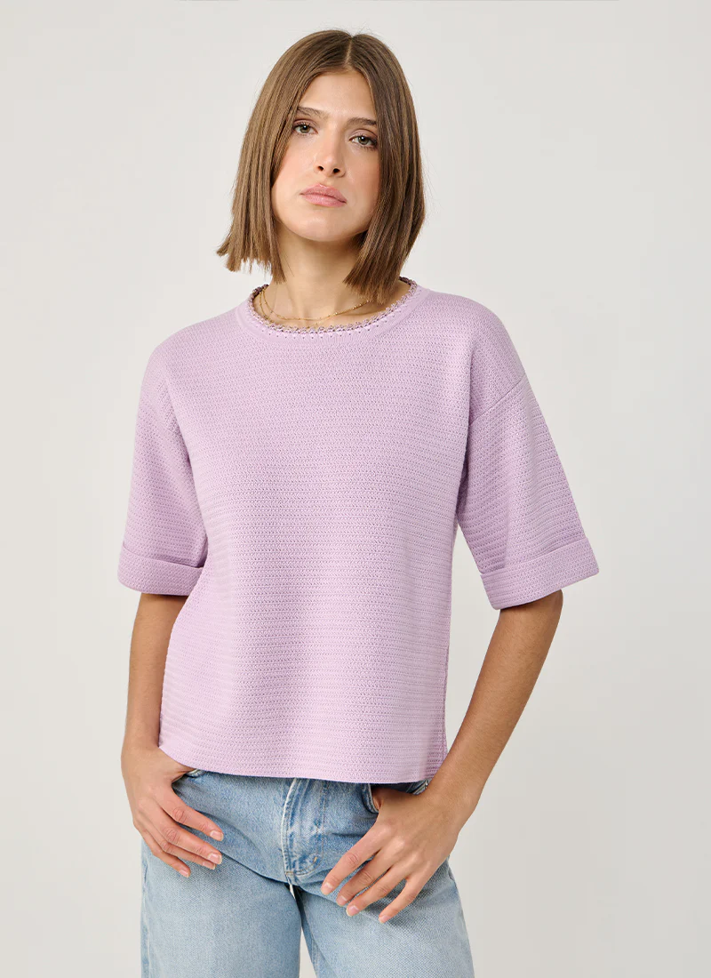 Cotton Wool Basket Weave Knit - Image 4