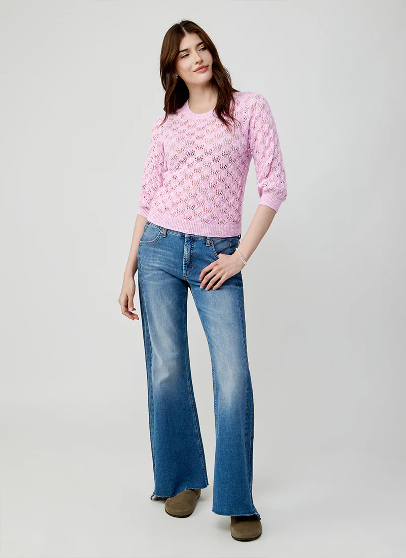 Fancy Stitch Puff Sleeve Sweater - Image 4