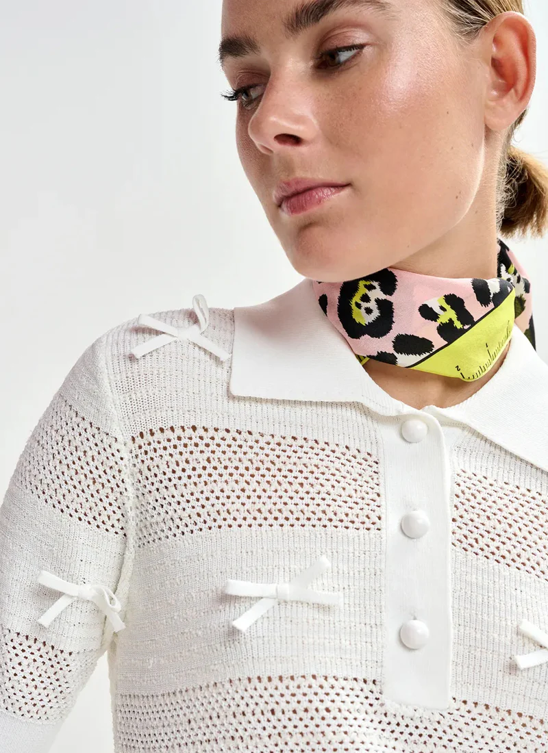 Jarts Bow-Embellished Knit Polo - Image 3