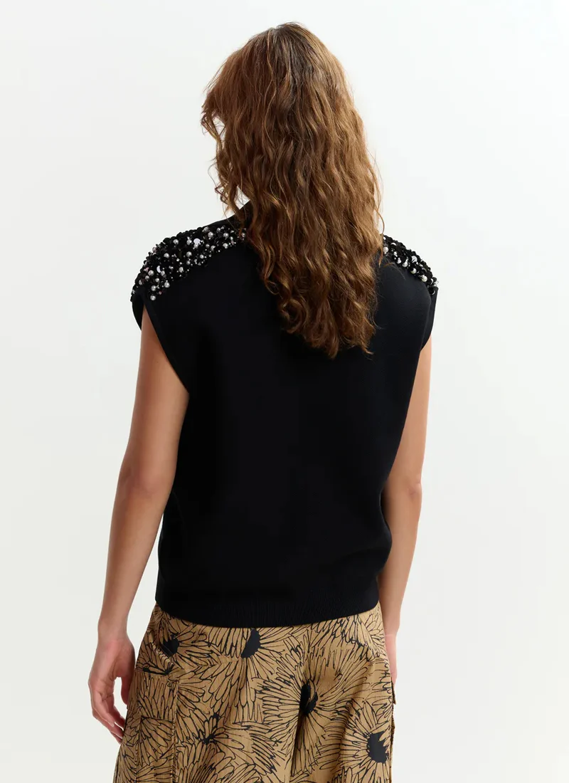 Joline Embroidered Knit Polo - Image 2