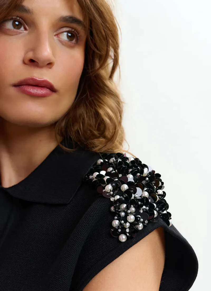 Joline Embroidered Knit Polo - Image 3