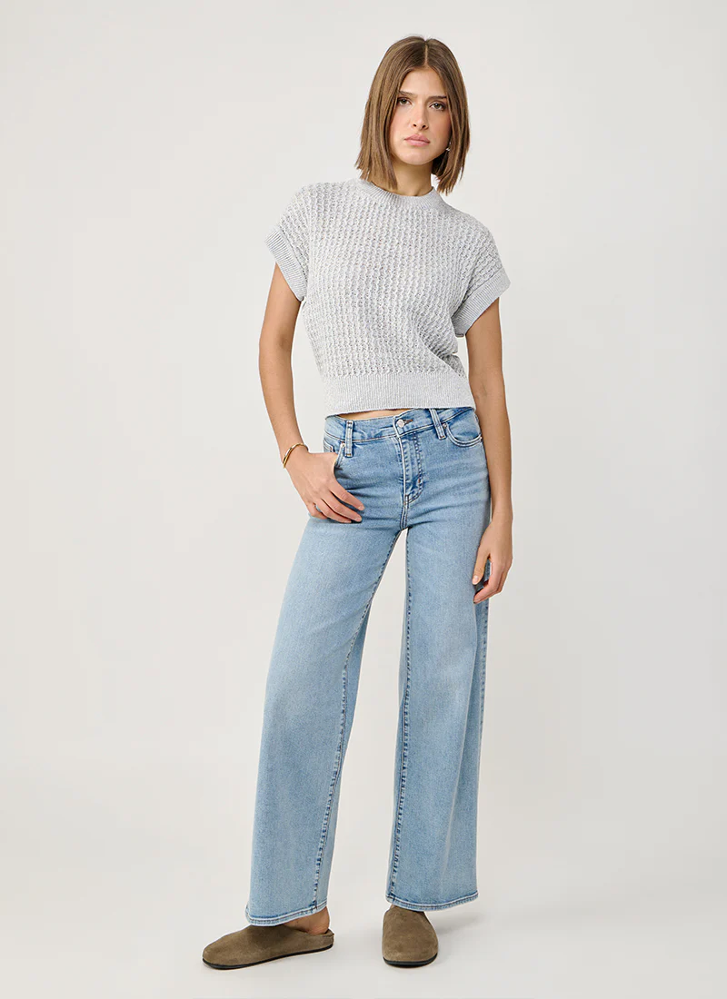 Linen Short Sleeve Crewneck Sweater - Image 3