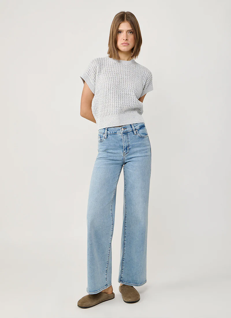 Linen Short Sleeve Crewneck Sweater - Image 4