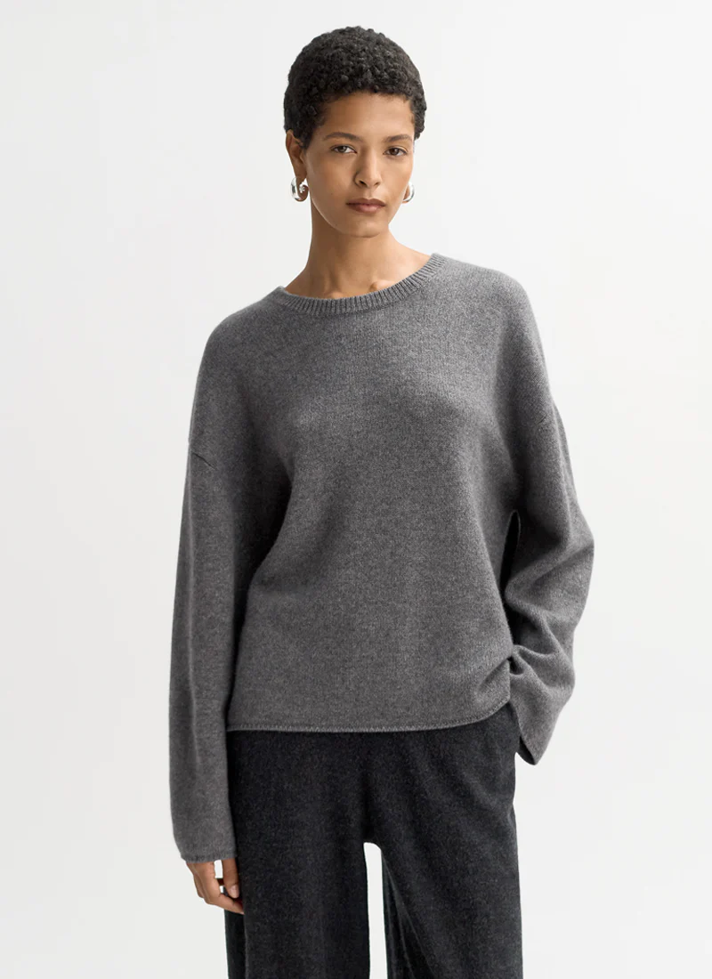 Relaxed Fit Crew Neck Sweater